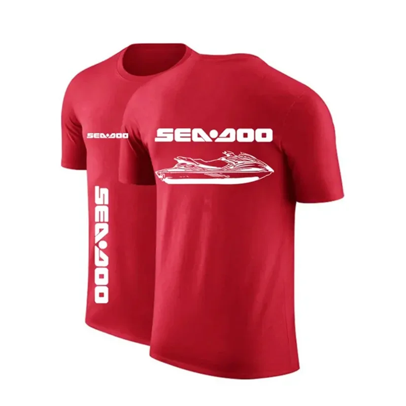 2026 Sea Doo Seadoo Moto New Summer Men's Brand T-Shirt Short Sleeve Round Neck Casual Fit Comfortable Quick Drying T-shirt Tops