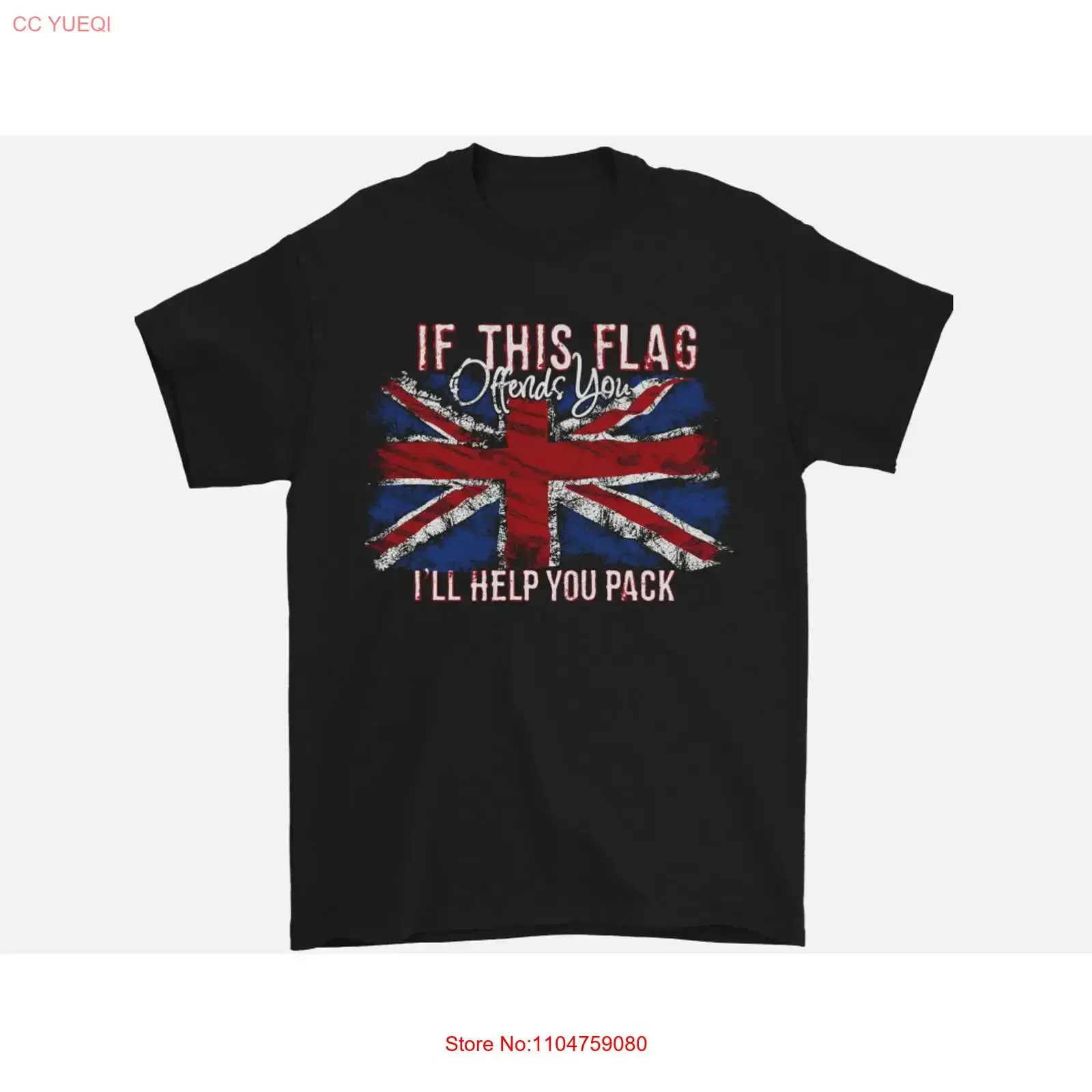 If This Flag Offends You Union Jack Britain Mens T Shirt 100 Cotton vintage Washed streetwear Top For Everyday Wear Comfortable