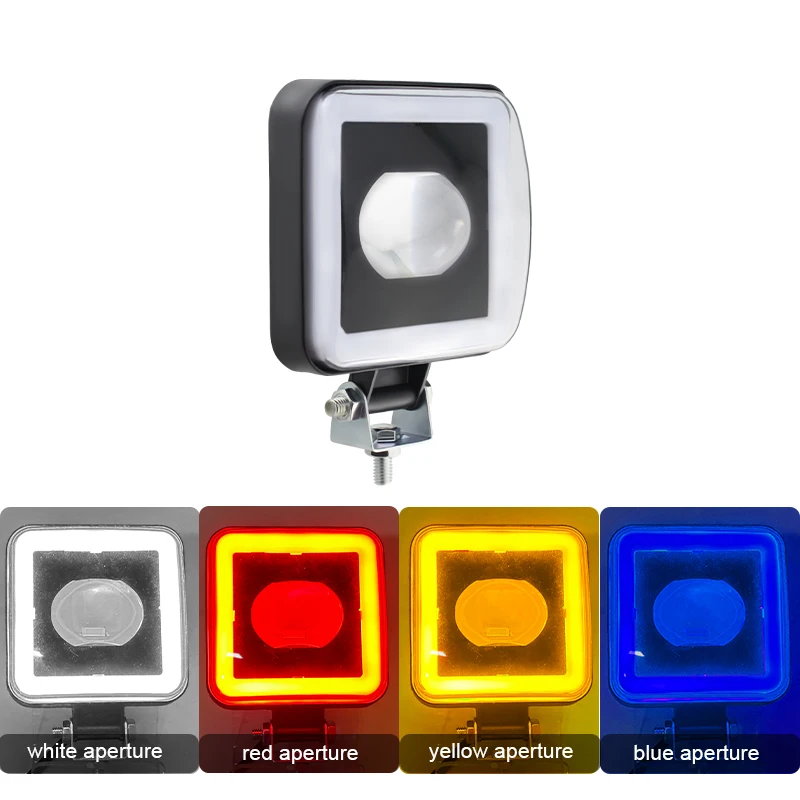 15W Car LED Lamp Square Border Super Bright 12V-24V Driving Work Light Bar For Jeep Motorcycle Tractor Truck SUV ATV Auto Parts