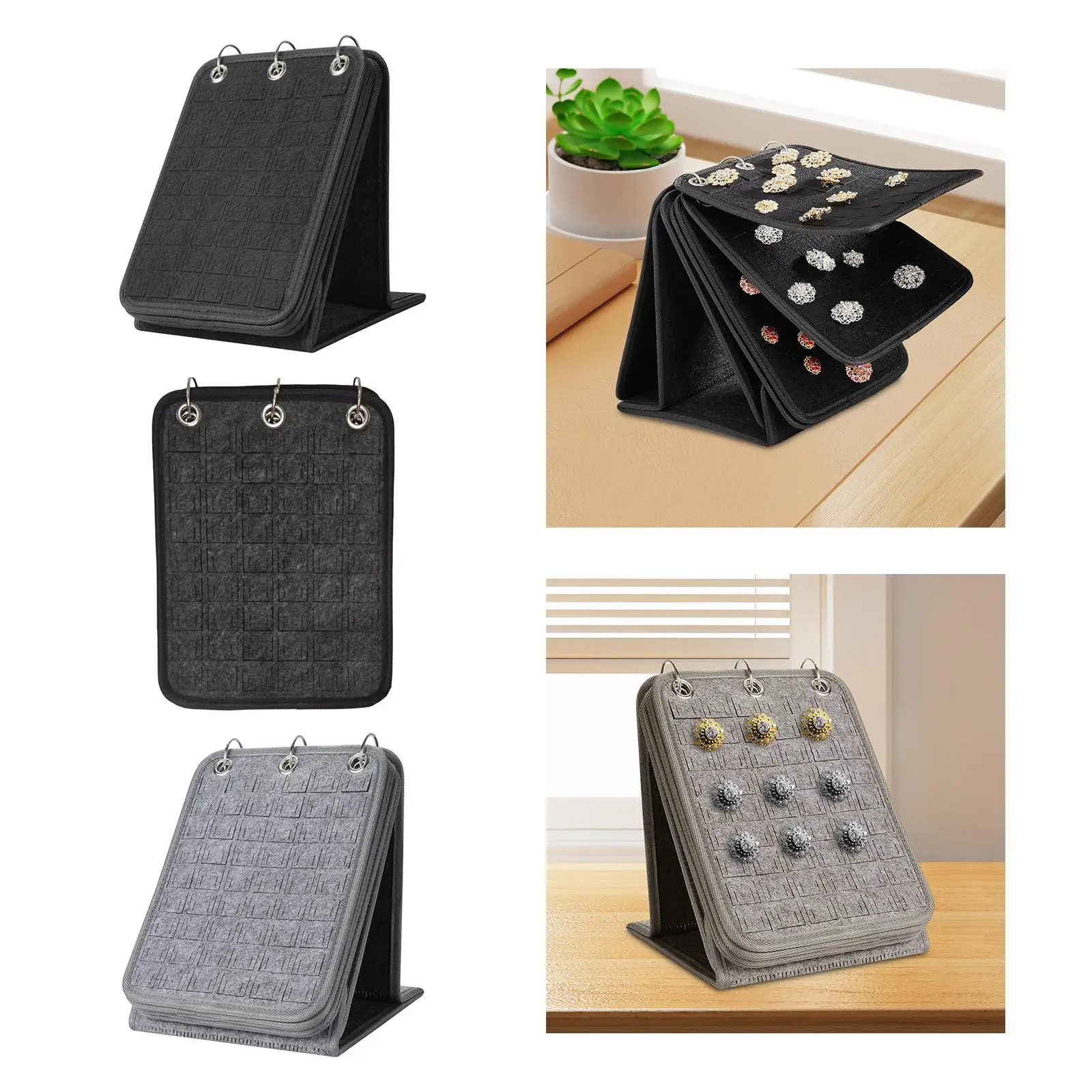 Enamel Pin Display Holder Pins Collection Storage Organizer Display Pages Pin Display Binder Stand with 3 Binders And 5 Pages