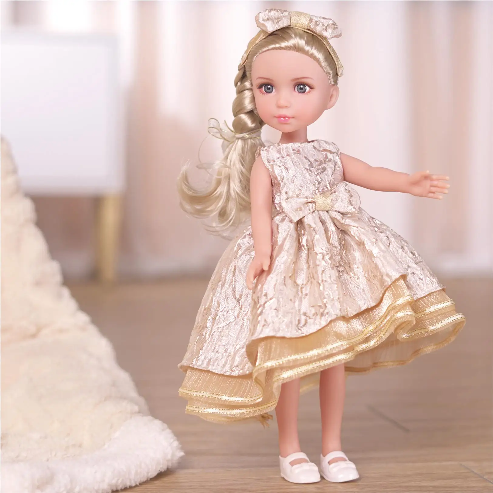 Girl\'s Full Vinyl Princess Doll with Clothes, Cute Madeup Doll, DIY Toys for Girl, Friend Gift, 14 Inch, 34cm, 1/6 BJD