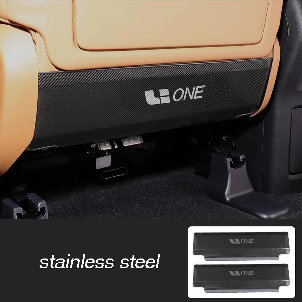 Stainless Car Front Seat Rear Anti Kick Dust Board Pad Frame Cover For LIXIANG ONE 2020 2021 Auto Accessories Interior TRIM