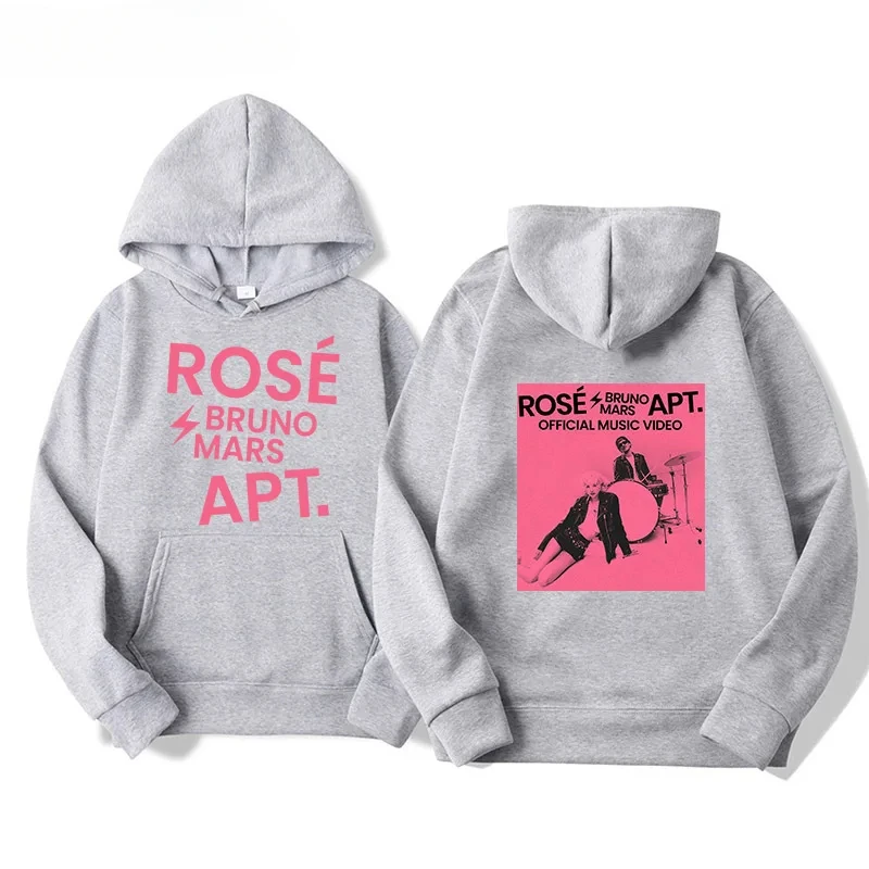 ROSE Bruno Mars APT Hoodie 2024 Fashion Men/women Hoodies Harajuku Aesthetic Unisex Winter Fleece Pullover Vintage Sweatshirts