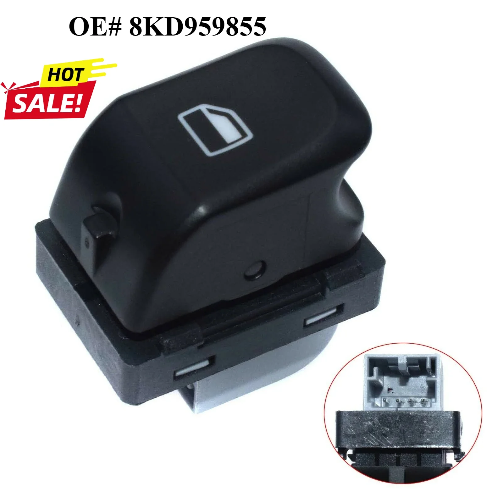 

Electronic Power Window Lifter Control Switch Button For Audi A4 S4 A5 S5 Allroad Q5 2007-2015 8KD 959 855 8KD959855