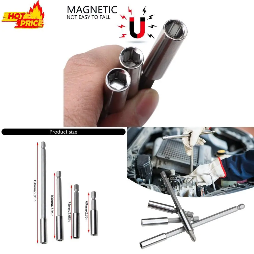 

4pcs держатель битов магнитный набор битовой держатель магнитный удлинитель бит отвертки