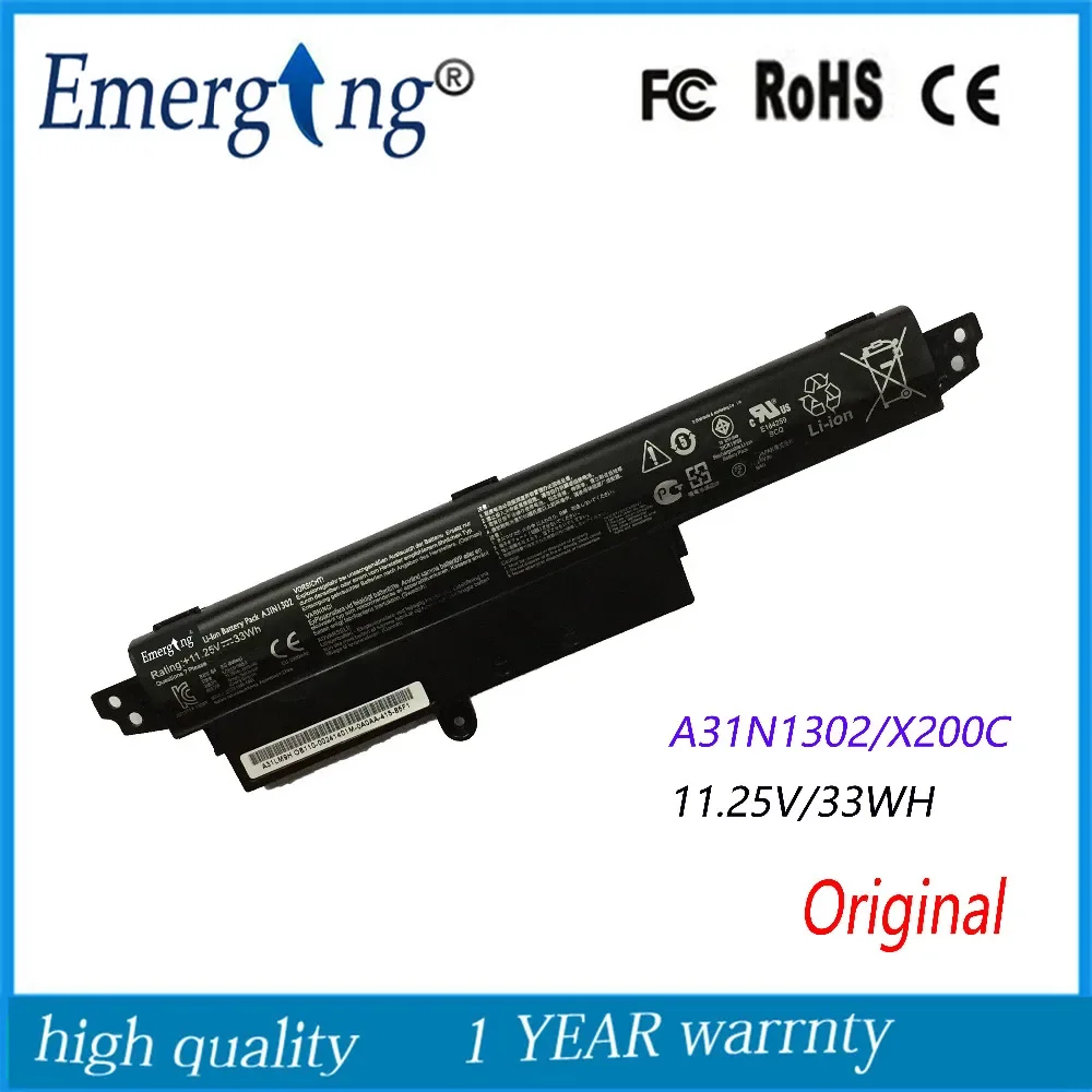 New Laptop Battery for ASUS VivoBook A31N1302 X200CA X200MA X200M X200LA F200CA 200CA 11.6