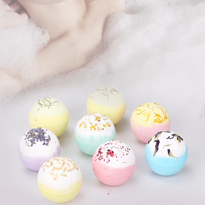 

Sdotter Bath Bubble Ball 100g Two-color Dry Flower Bath Salt Bath Ball Spa Foot Bath Bubble Bomb