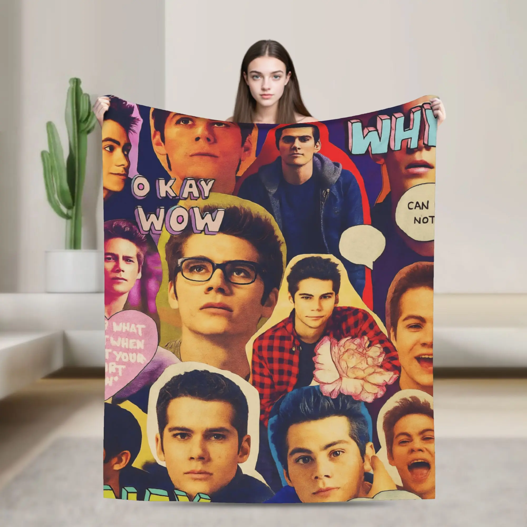 في سن المراهقة الذئب الفانيلا البطانيات الشتاء الدافئة الفراش يلقي للطلاب ديكور المنزل الرسم المفرش غطاء سرير أريكة