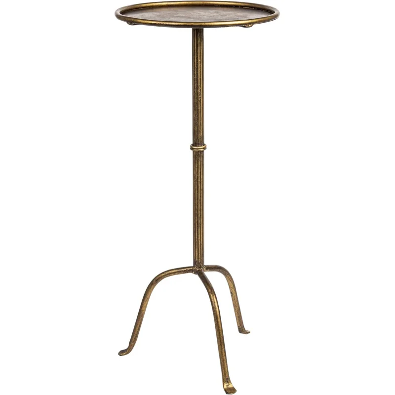 Metal Cocktail, Antique Brass Martini Table