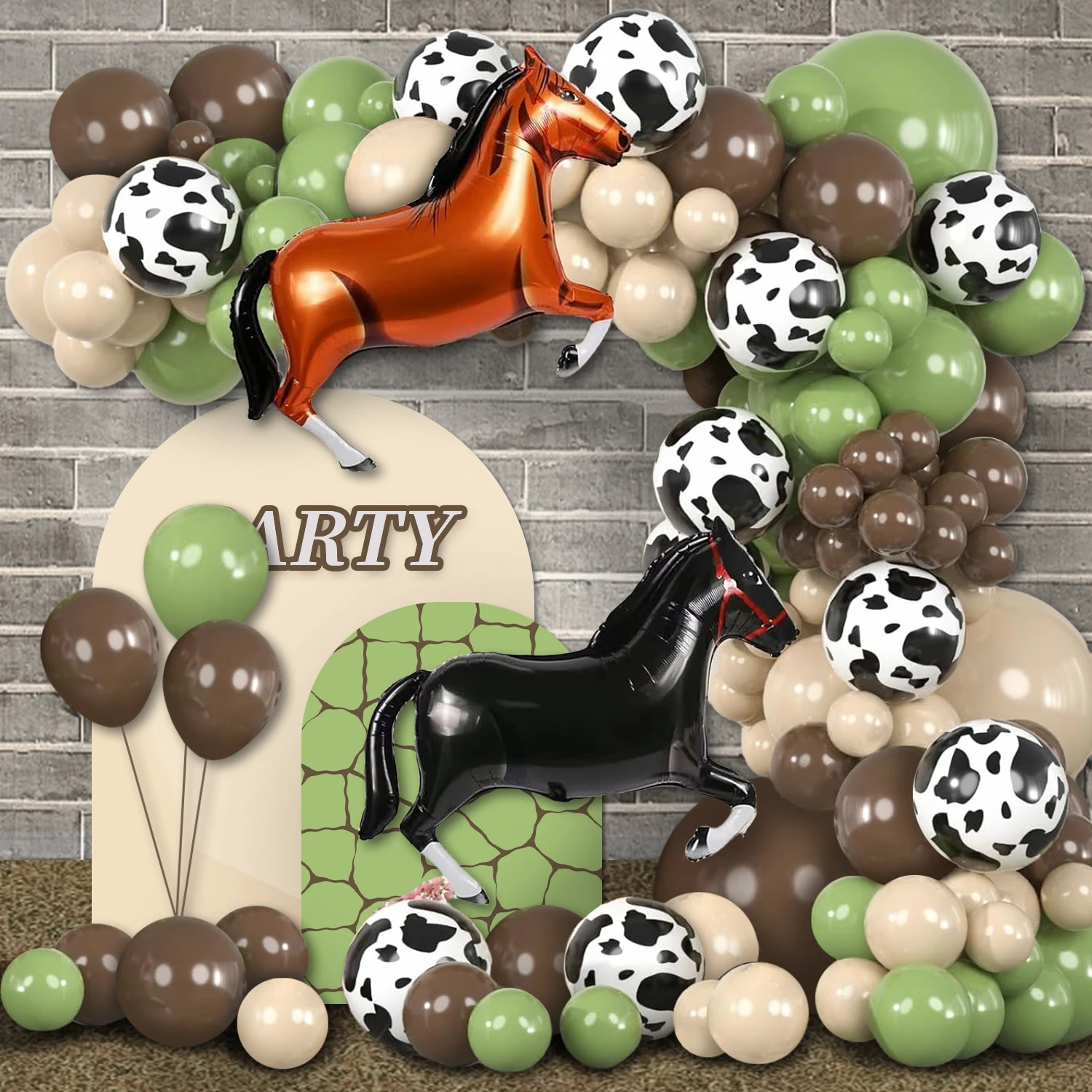 97 Pieces Brown Hor… - image