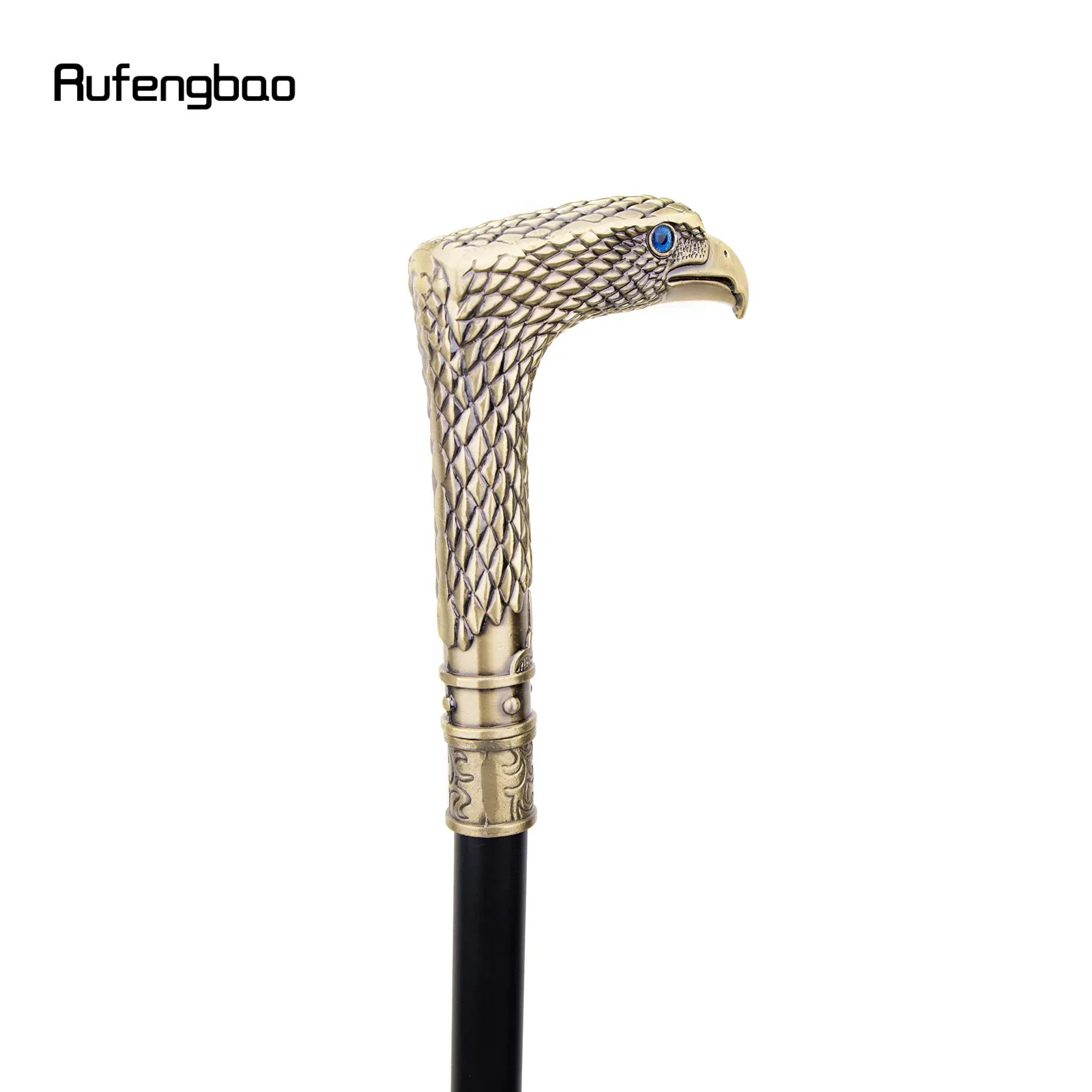 ไม้เท้าเดินแฟชั่นแบบข้อเดียวลายอินทรีตาสีน้ำเงินทองแดง สำหรับตกแต่ง คอสเพลย์แวมไพร์ งานปาร์ตี้ ไม้เท้าฮาโลวีน ไม้เท้ายาว 93 ซม.