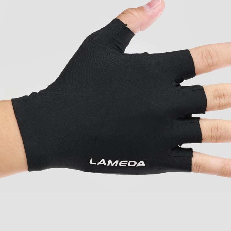 Lameda Men\'s Cycling Gloves Lightweight Gym Gloves Environmentally Friendly Yarn Fabric Breathable Cycling Half-finger Gloves