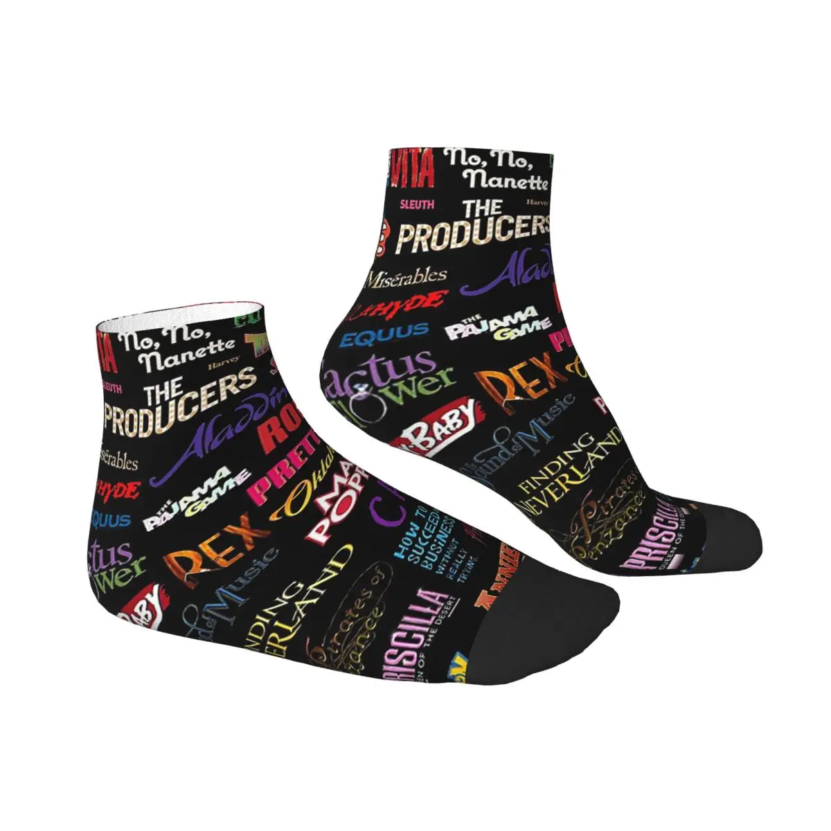 Broadway Musicals Socks Harajuku Sweat Absorbing Stockings All Season Socks Accessories for Man's Woman's Gifts