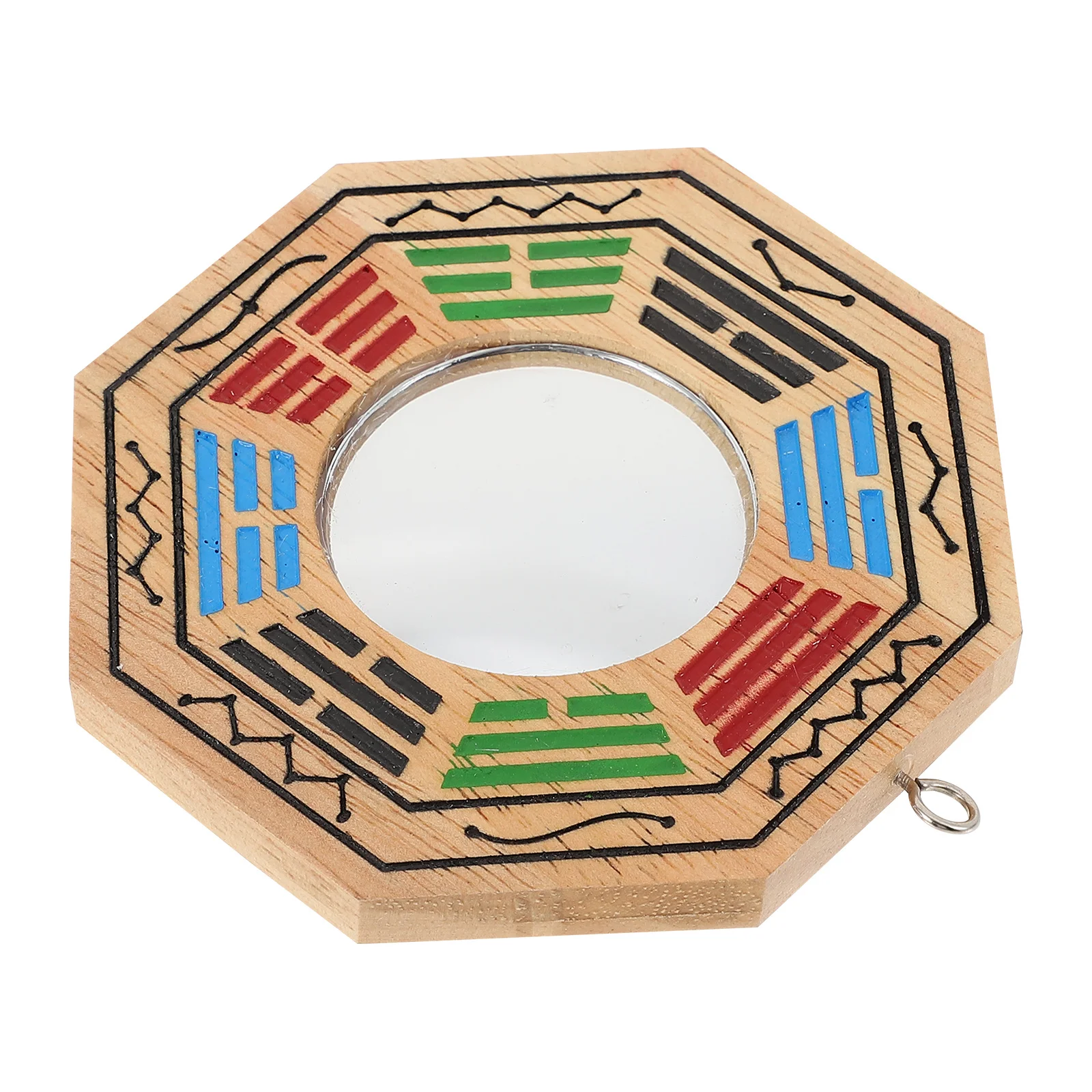 تاي تشي ثمانية مخططات مرآة طرد الأرواح الشريرة زخرفة المنزل نعمة جدار المنزل تزين خشبية فنغ شوي ديكور الأرواح الشريرة طرد الأرواح الشريرة