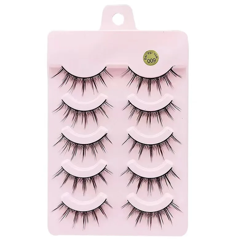 Hard Stem False Eyelashes Cosplay Little Devil Thick Single Eyelid Becomes Double Eyelid Hard Stem Eyelashes Thick/2pcs