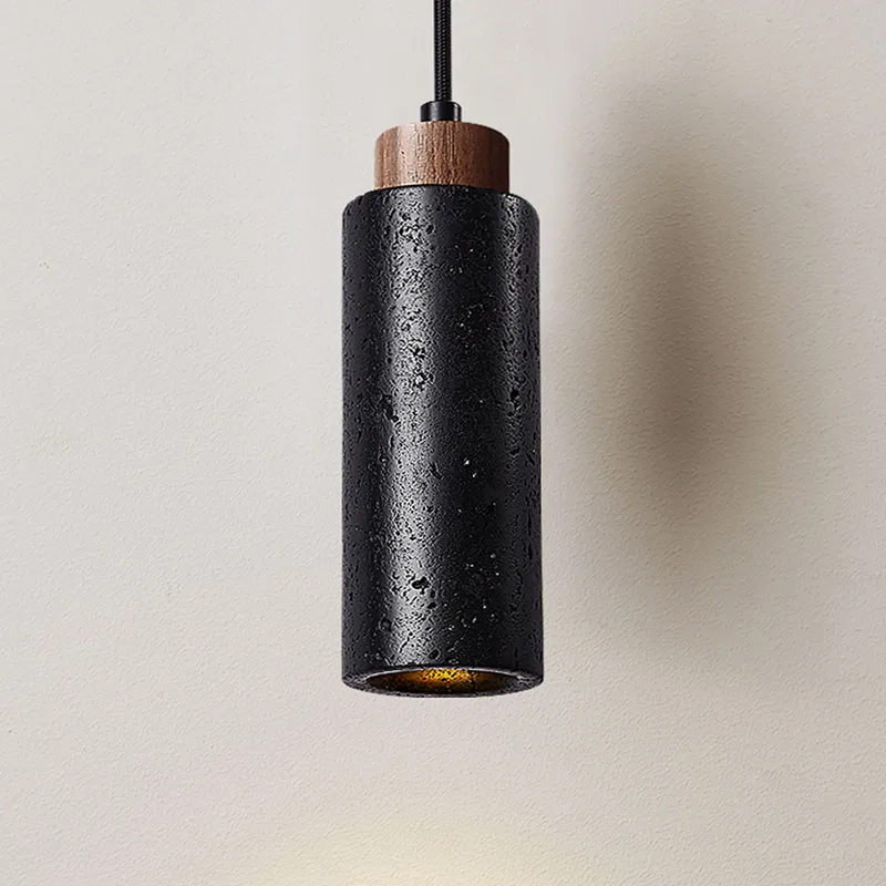 

Medieval Minimalist Black Cave Stone Restaurant Wabi Sabi Retro Design Italian Bar Counter Bedroom Headboard Chandelier