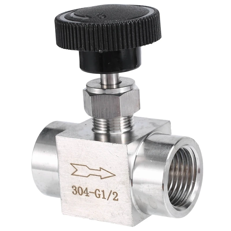 

BSP Equal Female Thread SS 304 Stainless Steel Flow Control Shut Off Needle Valve