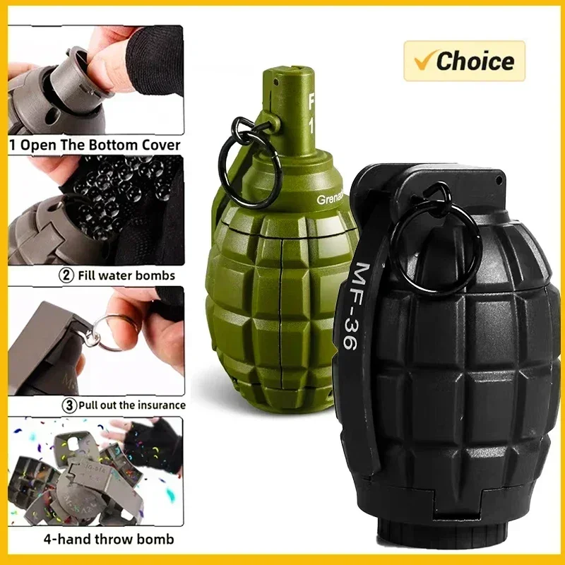 

F1/3 шт. M26a2 нейлоновая модель гранаты, игрушка-граната взрыва, модель гранаты для страйкбола, защита от падения, многоразовая, гелевый шарик, конфетти, мука