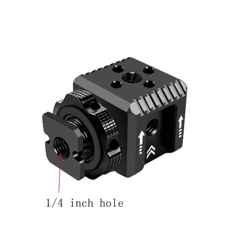 FEICHAO Triple Cold Shoe Mount Adapter Monitor Hot Shoe Extension Seat Mic Fill Light Bracket Holder for DSLR Camera Cage Rig