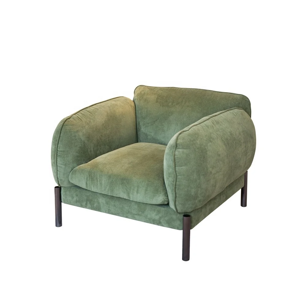 

Nordic Light Luxury Style Fashionable and Simple Corduroy Living Room Sofa Single Seat