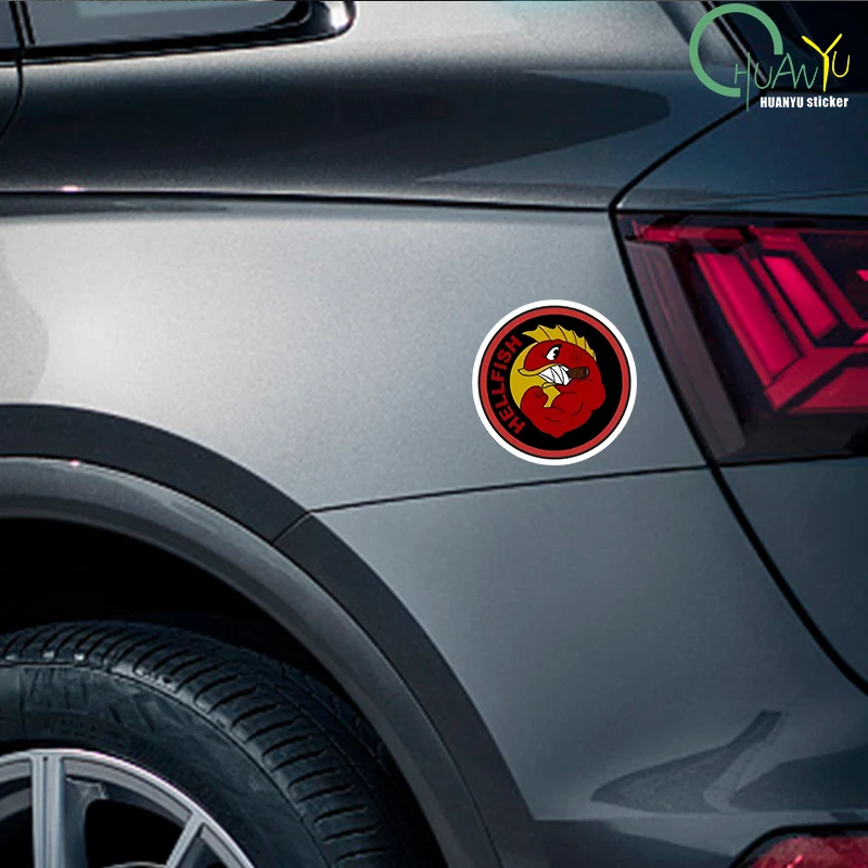 Flying Hellfish Tattoo Stickers for Car Home Kid Window Cute Living Room Funny Anime Room Stickers Art Laptop Cartoon - view 5