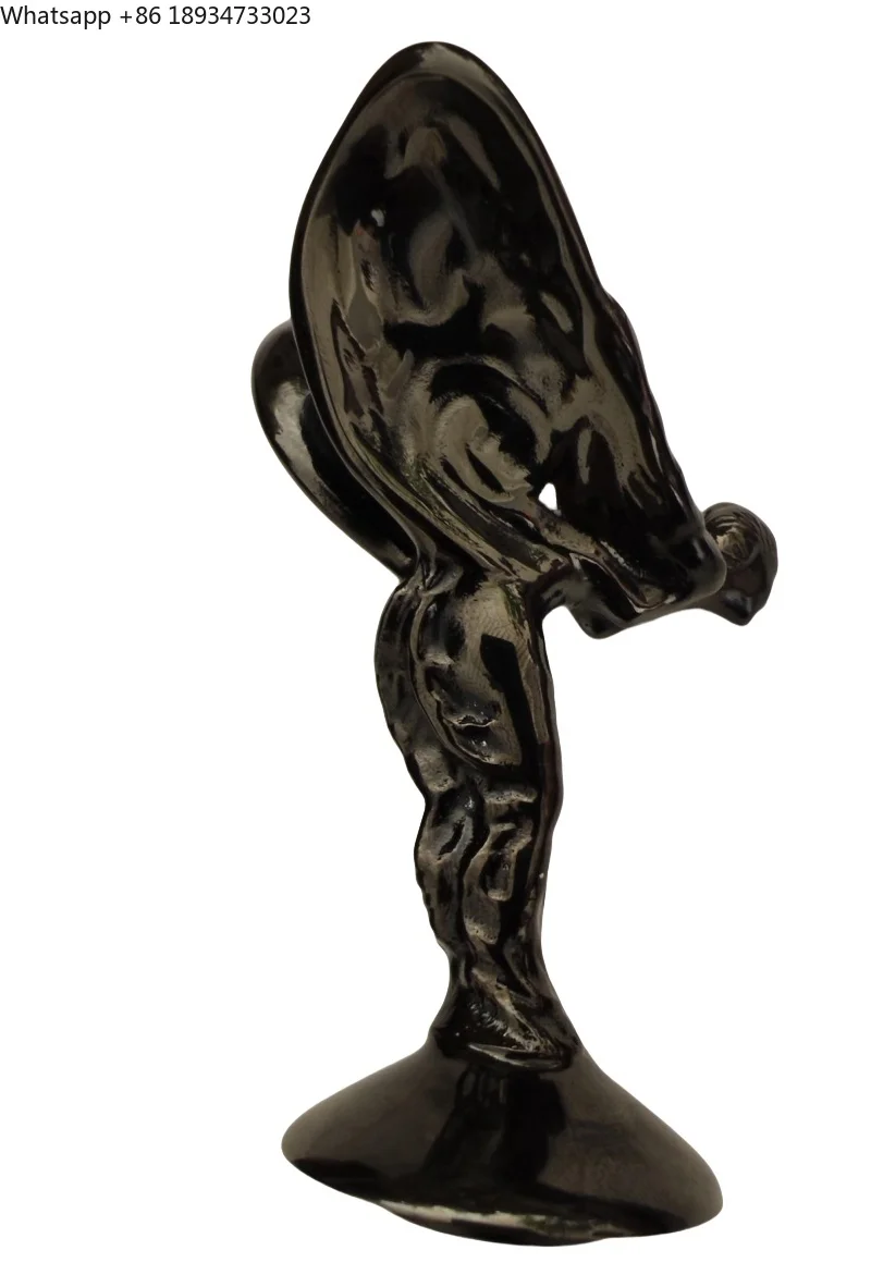 Adequado para Rolls Royce Cullinan Dawn Ghost Phantom Wraith Black Flying Goddess Logotipo deusa ajustável Middle Net StandingLogo