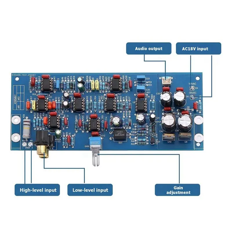 [B24B!】 Subwoofer Preamplifier Board For DIY Speaker Amplifier 8Pcs NE5532