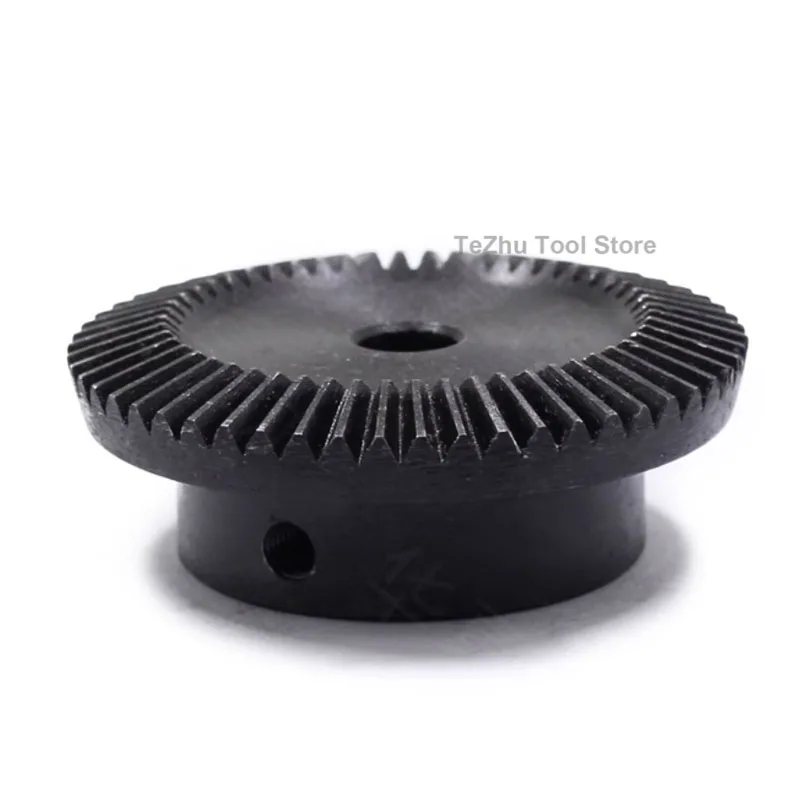 1Set 1:6 90 Degrees Bevel Gear 0.8/1.25/1.75/2.25 Mod 13 Teeth - 120 Teeth 45# Steel Gear Meshing Angle Steel Gears