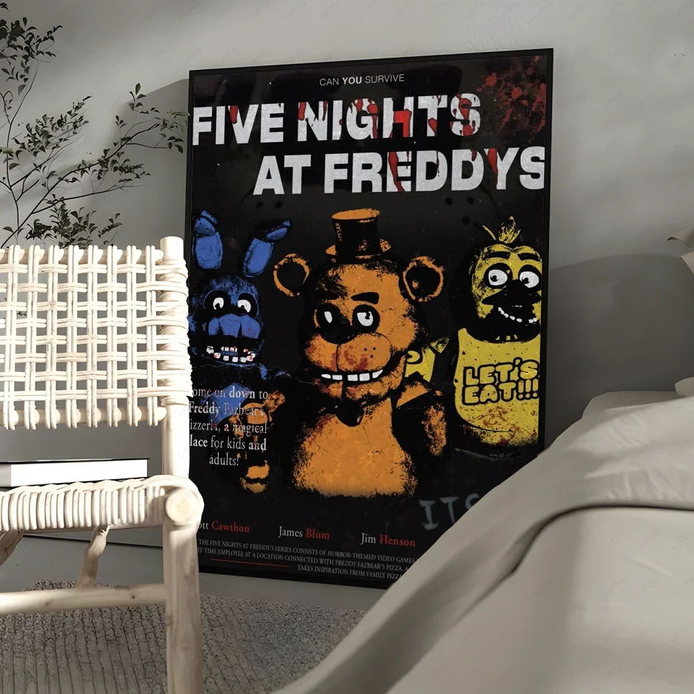 Fnaf Five-Nights-At-Freddys klassisches Poster, Wandkunstdruck, geeignet für Wohnzimmer, Schlafzimmer, Bar, Salon, Heimdekoration, Geschenk – Detail 8