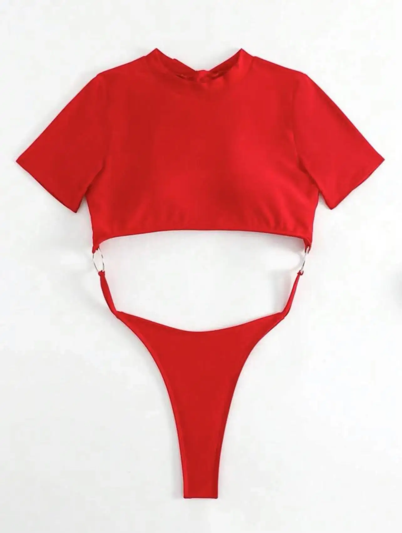 เซ็กซี่ Micro Thong ชุดว่ายน้ําผู้หญิงชุดว่ายน้ํา One Piece 2025 ตัด Monokini ชุดว่ายน้ําเปลือยบิกินี่สีฟ้า Bathers Beach Wear