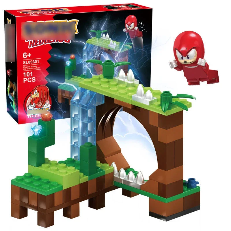 420Pcs Hedgehogs Classic Pop Game Building Blocks 4 In1 Green Hill Zone Bricks Kits Toys For Children Birthday Xmas Gifts