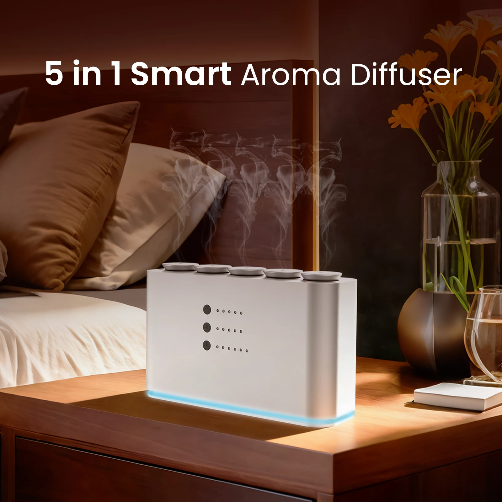 2026 air Freshener Smart WiFi Bluetooth Commercial Home Aroma Diffuser 5 Head Independent Operation Trending Product