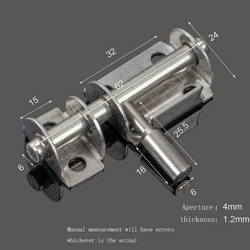 Stainless Steel Door Latch Solid Sliding Bolts Latch Hasp Home Hardware Gate Safety Toilet Door Lock image 6