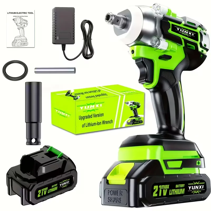 

Бесщеточный аккумуляторный ключ — электроинструмент промышленного класса, ударный гайковерт с зарядным устройством, литий-ионный ключ, портативный, быстрая зарядка