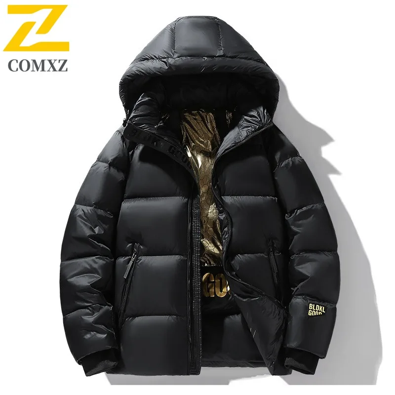 COMXZ 2025 Autumn Winter Men's Graphene Down Jacket Waterproof Windproof for Hiking Camping Fishing Outdoor Sports windbreaker