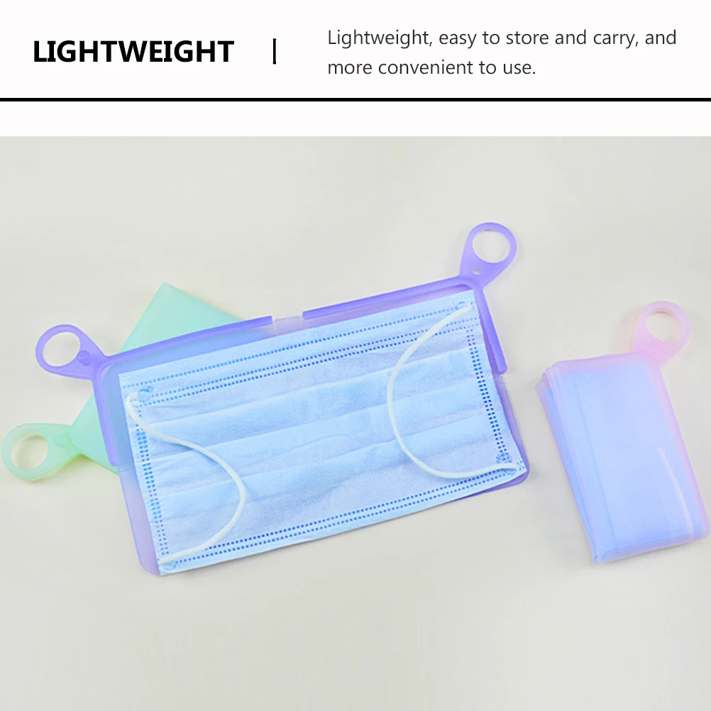 

2 шт. портативные зажимы для хранения масок водонепроницаемый легкий временный держатель маски для ежедневного использования в путешествиях синий цвет