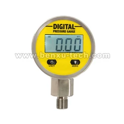 Battery-powered 304SS 4 LCD 1%FS Digtial Pressure Gauge