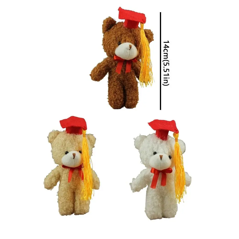 Rucksack-Anhänger, niedliche Abschlussbären-Puppe, weiches hängendes Stofftier-Spielzeug, 14 cm, Dr. Bear-Puppe, Absolventen-Geschenke
