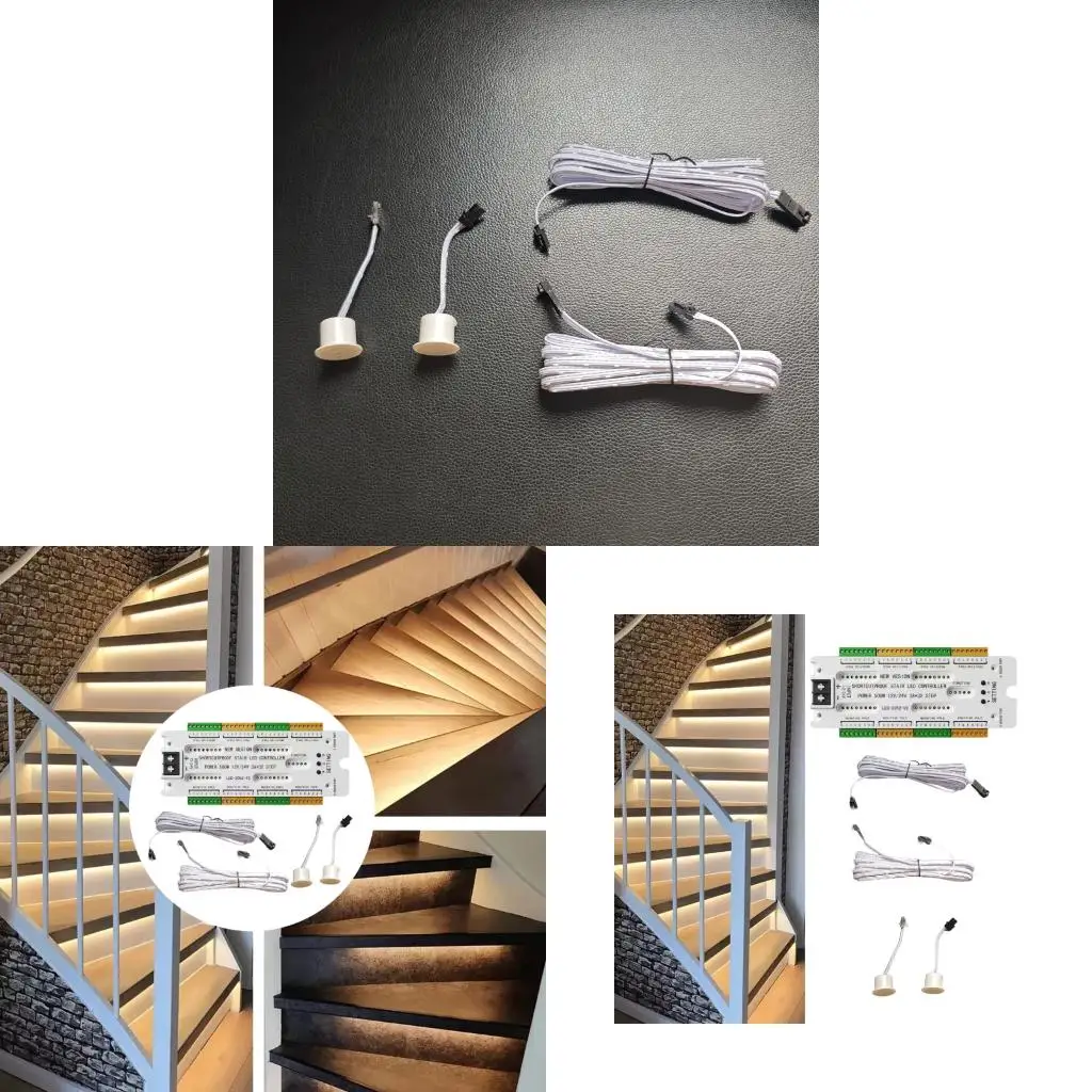 

Stairway Lighting LED Motion Stair Light Controller 32 Channels for Stairway Light Easy to Use