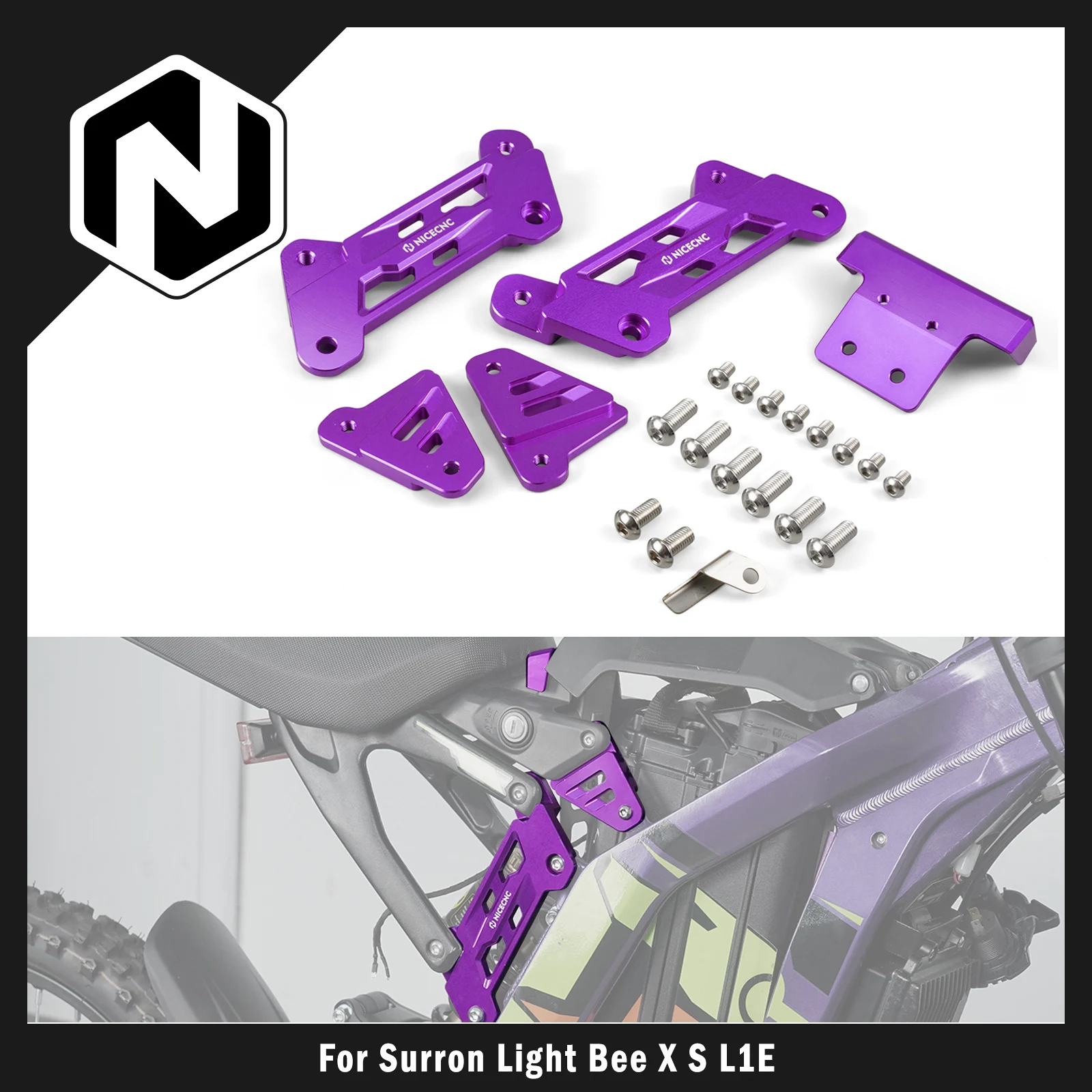 

NICECNC For Surron Light Bee X 5cm Rise Seat Riser Bracket For Sur-ron Light Bee S L1E For Segway X160 X260 Electric Dirt Bike