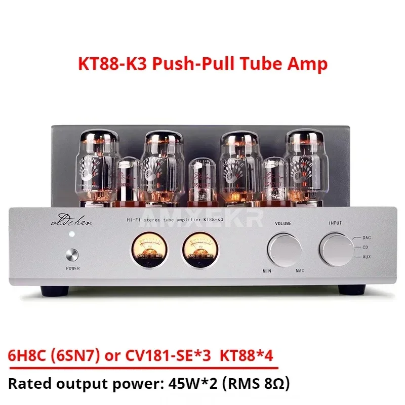 LaoChen K3 KT88 Push-Pull Tube Amplifier HIFI EXQUIS AIQIN 45Wx2 Class A Handmade Scaffolding Amp OCK3 OldChen