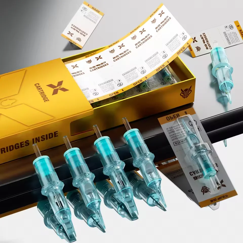 

BIGWASP 20pcs/lots Tattoo Cartridge Needles Round Liner Disposable Sterilized Safety Cartridge Tattoo Needle For Tattoo Machines