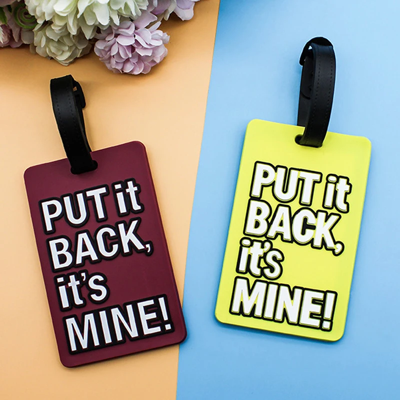 1Pc Bag Travel Accessories Creative Letter Luggage English Tags Suitcase Silicon Portable Travel Label