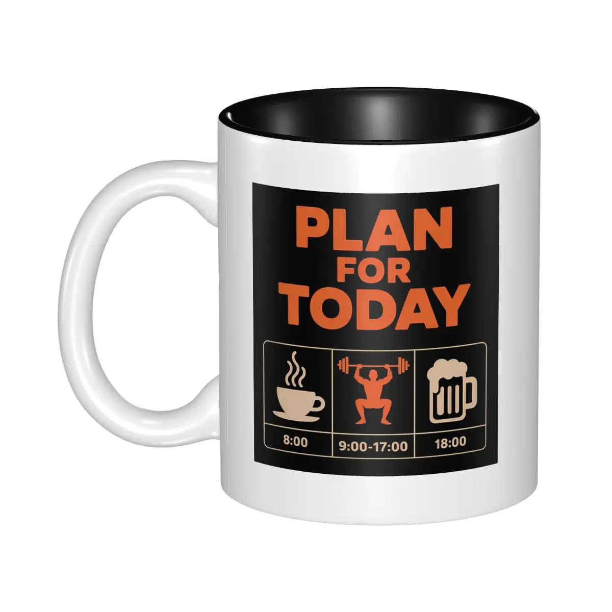 

Funny Weight Lifting Mug Funny Ceramic Coffee Cups Tea Mugs Milk Cup Drinkware Gifts for Woman Man