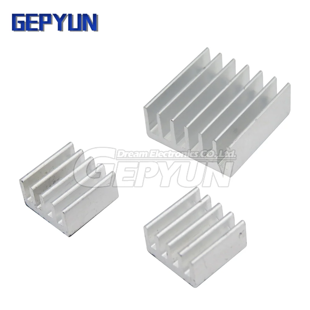 1Set/LOT 3pcs Adhesive Raspberry Pi 3 Heatsink Cooler Pure Aluminum Heat Sink Set Kit Radiator For Cooling Raspberry Pi 2