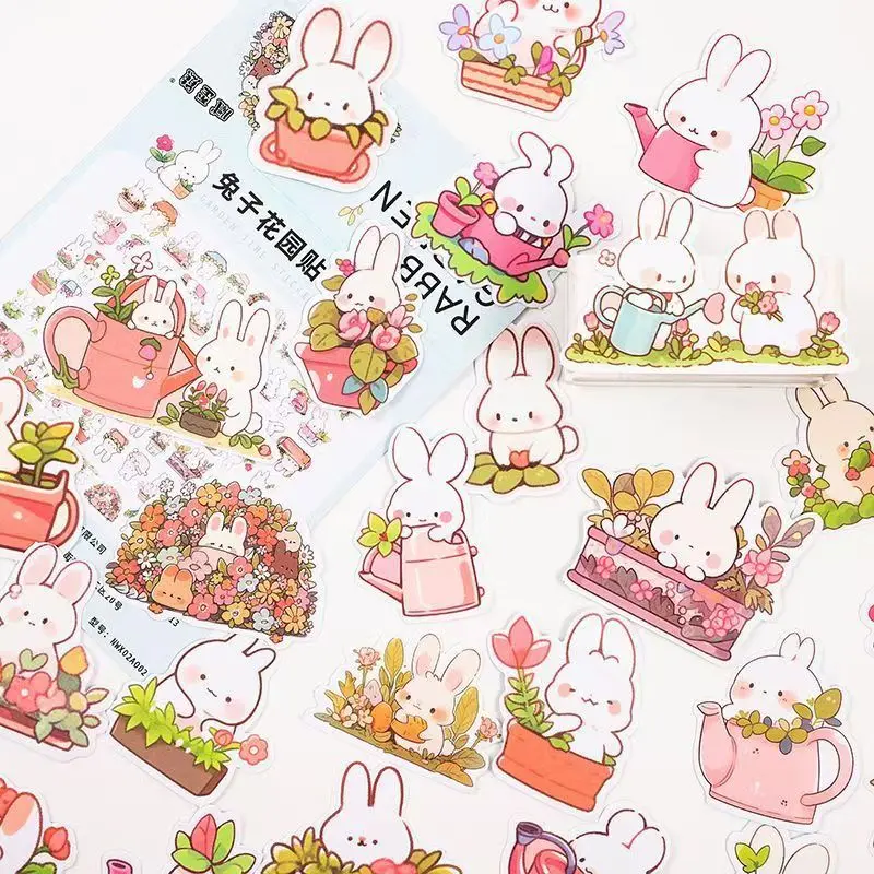 50pcs Rabbit Garden Sticker Graffiti Stickers for Decor Ipad Guitar Motorcycle Stationery Stickers Vinyl Decal  DIY Stickers