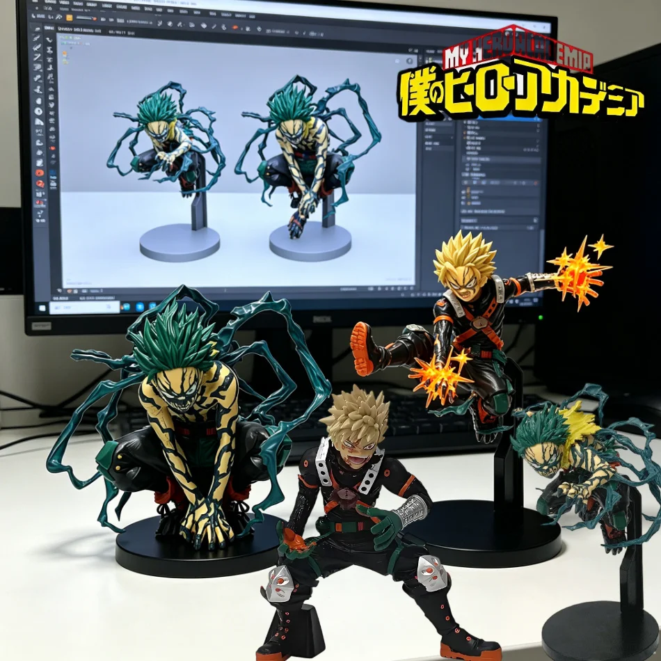 Boku No Hero Academia Anime Figur Bakugou Katsuki Actionfigur Midoriya Izuku Figurine PVC Autodekoration Sammlermodell Spielzeug