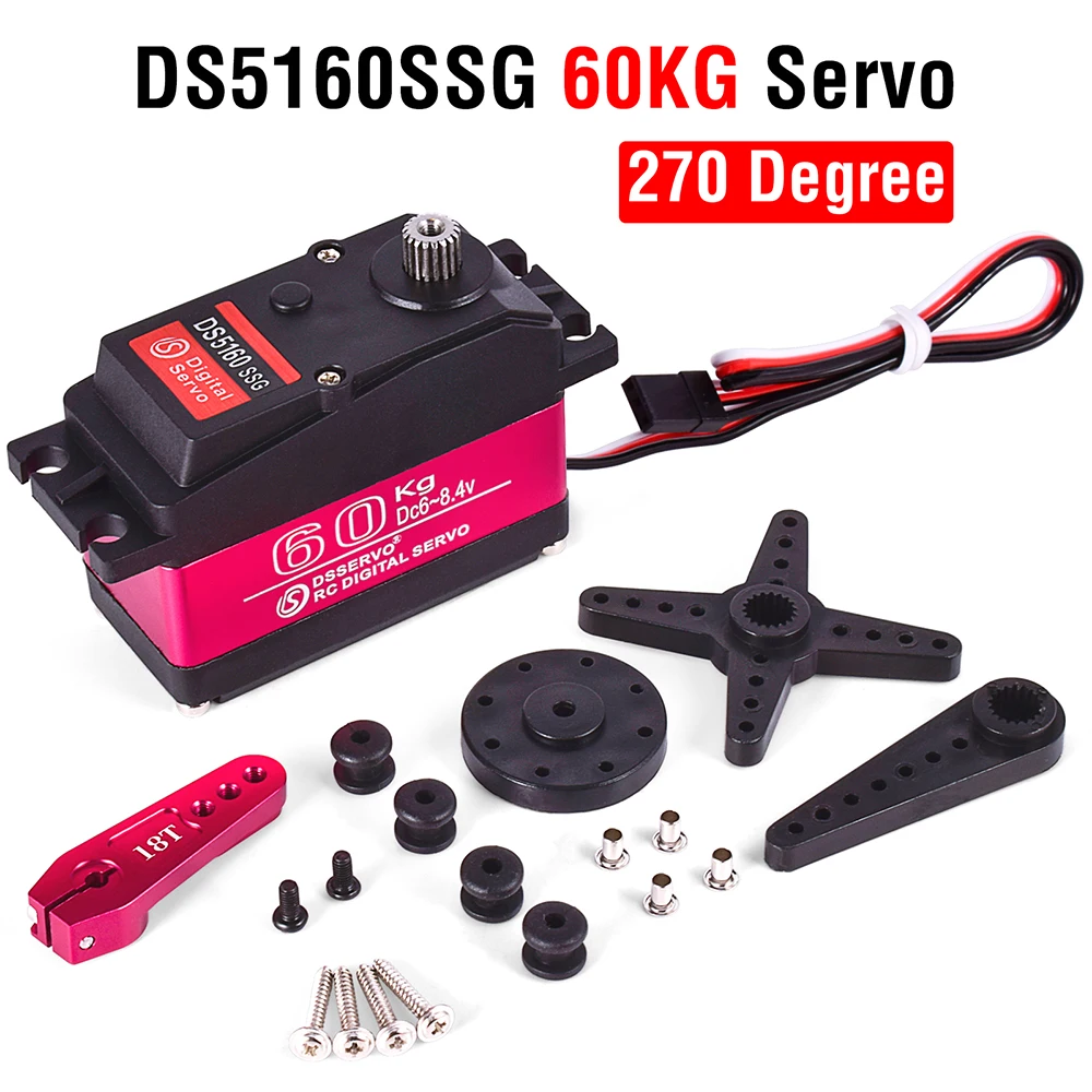 Rc Stuurservo Hoog Koppel Servo Waterdicht 60Kg 80Kg 150Kg 1/5 1/6 Servo 8.4V Metaal Digitaal Voor Hpi Baja 5b Ss Rc Auto - afbeelding 1