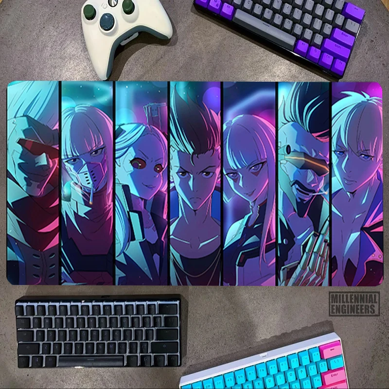 

C-Cyberpunk Anime E-Edgerunners Mouse Pad Premium Mousepad Keyboard Gaming Mats Big Mousepepad Office Accessories Desk Mat Gamer