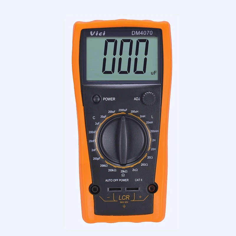 Vici DM4070 Digital Bridge LCR Meter 20H Inductance 2000uF Capacitance Ohm Resistance Tester Self-discharge R C LCD Multimeter